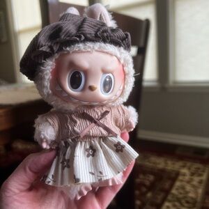 Labubu Brown and Cream Outfit (doll not included)